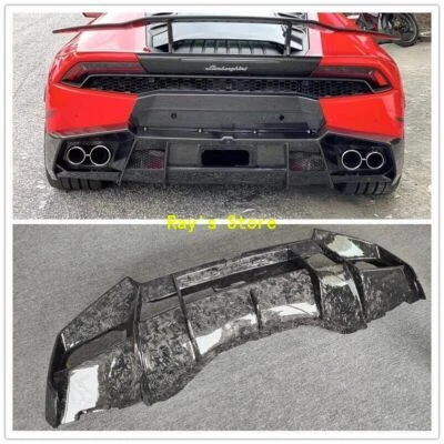 Difusor de parachoques trasero de fibra de carbono forja para lamborghini huracan lp610 estilo m Foto 1 de 4