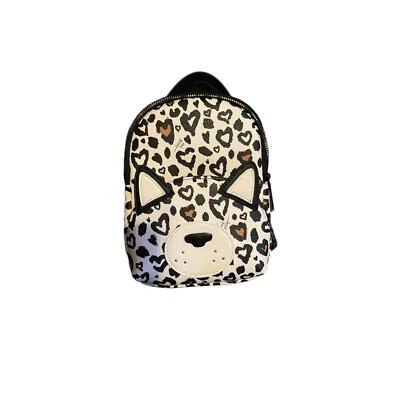 Mochila para perros Betsey Johnson mini bolso XOBAYBEE convertible estampado de leopardo nueva con etiquetas Foto 1 de 4