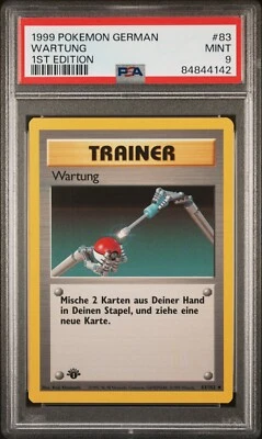 1999 Pokemon German 1st Edition Maintenance #83 PSA Mint Base Set Wartung - Image 1 of 2