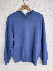 Suéter Byford London 100 % azul cachemir para hombre talla L - Imagen 1 de 3