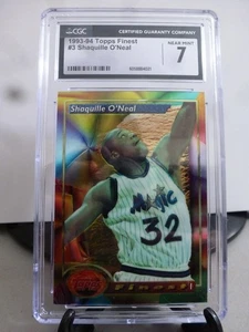 1993-94 Topps Basketball Finest Shaquille O'Neal #03 CGC 7.0 Near Mint Orlando - Picture 1 of 2