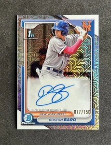 2024 Bowman Boston Baro #CPA-BBA HTA Choice Refractor Mojo Autograph /150 Mets - Picture 1 of 2