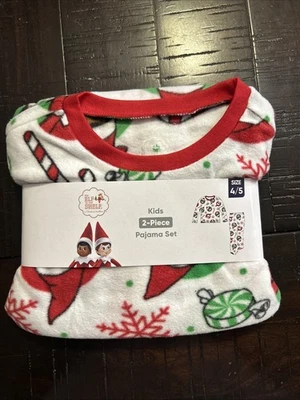Juego de 2 pijamas de vellón Elf on the Shelf talla infantil. Talla 4/5 NUEVO Foto 1 de 3