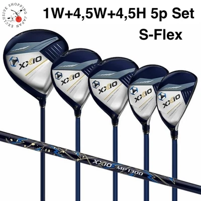 XXIO 13 Navy Driver Fairway Hybrid 1W/4,5W/4,5H Wood 5p Set S-Flex Japan Model - Image 1 of 4