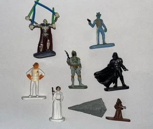 Disney Star Wars Mini Figuren 2009 2011 8 Stück Boba Fett Grevious Leia Vader - Bild 1 von 7