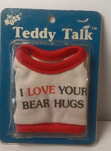 1980s Mini T Shirt Russ Berrie Teddy Bear Tee Shirt " I Love Bear Hugs" ONS - Picture 1 of 2