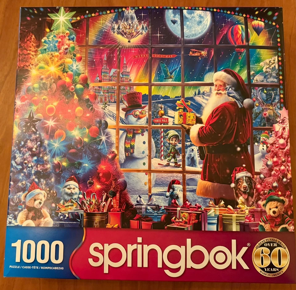 Springbok Puzzle di Natale 1000 Pezzi Usato Completo Puzzle Vacanze - Immagine 1 di 1