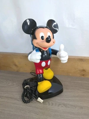 1986 Retro Disney Mickey Mouse Backpack Landline Push Button Home Telephone - Image 1 of 4