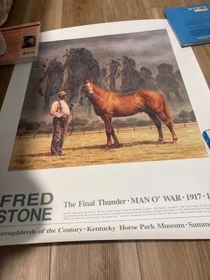 Póster Fred Stone Man O’War el último trueno 1991 Ky Horse Park Museum Foto 1 de 3