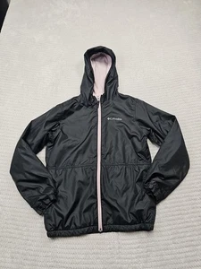 Chaqueta Columbia Niñas Mediana 10/12 Negra Forrada de Vellón Cremallera Completa Con Capucha - Imagen 1 de 7