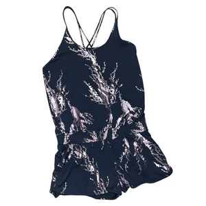 Sweaty Betty Horizon Playsuit Strampler sportlich metallic schwarz geblümt Gr. Small - Bild 1 von 6