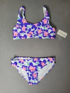 Raisins Leave Me Aloha Girls Bralette Bikini Set Two Piece Swimsuit Large - Picture 1 of 9