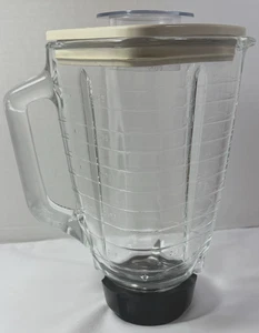 De colección Oster Regency Centro de Cocina Licuadora Tarro Jarra de Vidrio Tapa 5 Tazas Vidrio Transparente - Imagen 1 de 16