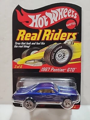 HOT WHEELS RLC Series 4 REAL RIDERS '67 PONTIAC GTO #5524/11000 2005 Blue Flames - Image 1 of 4