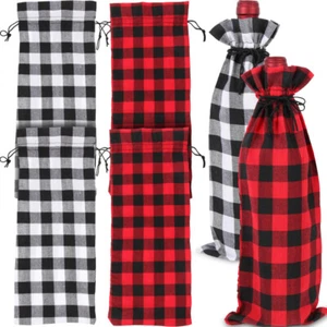 6 Pcs Rotweinverpackungsstofftasche Beutel Zum Verpacken Mit Kordelzug - Bild 1 von 12