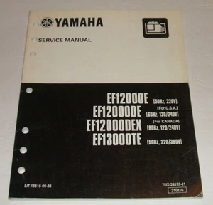 Yamaha Ef12000 Ef13000 Generator Service Manual Ef12000e Ef12000dex Repair - Picture 1 of 6