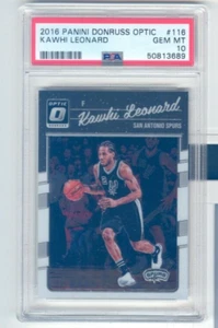 2016-17 Panini Donruss Optic Kawhi Leonard #116 PSA 10 GEM MINT - Picture 1 of 2