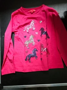 Mädchenkleid von ZAB,rosa mit Pferden,Gr. 92/98 - Bild 1 von 1