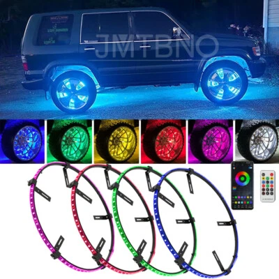 Kit de luces de anillo de rueda LED Bluetooth para Isuzu Trooper 4 piezas 15,5"" RGB Bluetooth Foto 1 de 4