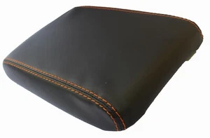 Fits 08-14 Dodge Challenger Real Leather Center Console Cover w/Orange Stitch - Imagen 1 de 6