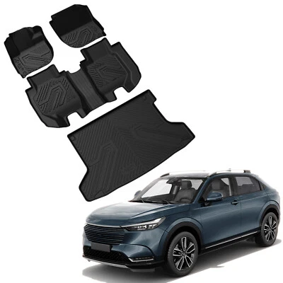 Floor Mats & Cargo Mat for Honda HR-V 2016-2022 AWD Protection TPE Floor Liners Foto 1 de 4