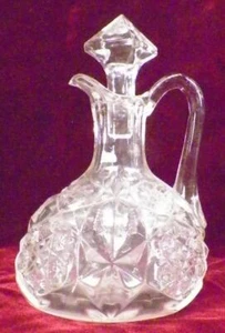 Toltec Cruet McKee EAPG Mold Blown 1903 Replaced Stopper Antique #3 - Picture 1 of 11
