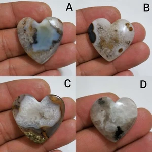 Amazing Ocean Jasper Heart Shape Cabochon Loose Gemstone For Making and Jewelry - Picture 1 of 13