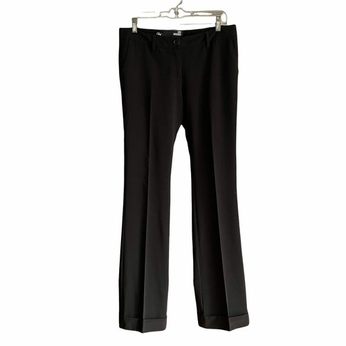 Pantalone Love Moschino nero sartoriale gamba dritta con polsini taglia 8