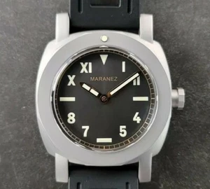 Maranez Karon steel automatic watch Black Cali Dial Shipped from USA - Picture 1 of 3