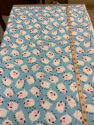Timeless Treasures SHEEP ALL OVER Quilt Shop Quality Cotton Fabric 1.25 yd x 45 - Image 1 of 3