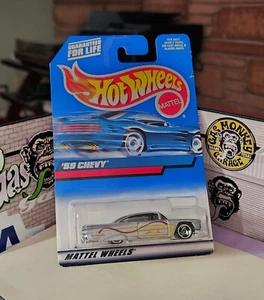 👓Hot Wheels 2000 #116🚘'59 Chevy IMPALA LOWRIDER Metalflake Silver⭐Ch SawBlades - Picture 1 of 7