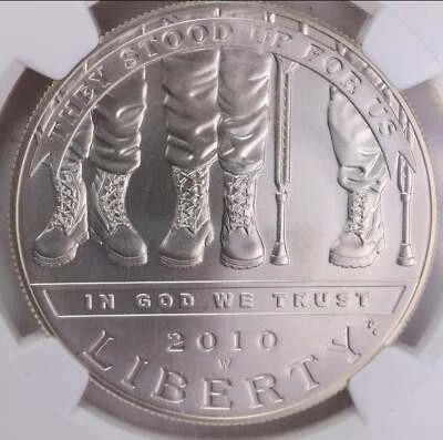 2010-W Disabled Veterans Commemorative Dollar, NGC MS-70. Store Sale #GMC144 - Image 1 of 4