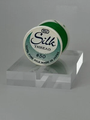 YLI - Silk Thread - Green -50 Weight -  100 meters - Made in Japan - discontinue - Image 1 of 3