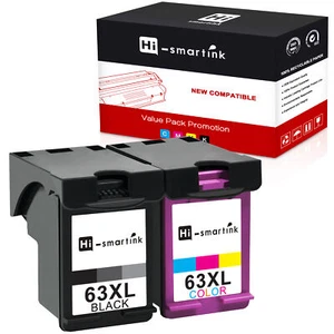 2 pk 63XL Ink Cartridges for HP OfficeJet 3830 3831 3832 3833 3834 5200 5260 - Bild 1 von 6