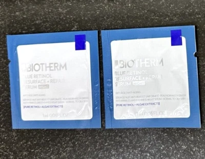 BIOTERM BLUE RETINOL RESURFACE + REPAIR Serum NIGHT. Sample 2x 1 ml. France. New - Image 1 of 4