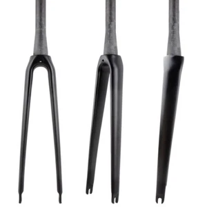 Carbon Fiber Fork 700C Rigid Cycling Road Bike Fork C Brake Straight/Cone Tube - Picture 1 of 20