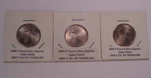 Lot of 3 DDR 2009 P Puerto Rico Quarters WDDR-003 WDDR-004 WDDR-005 GEM BU - Picture 1 of 3