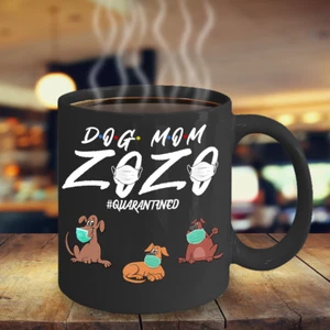 Dog Mom Mug #Quarantine 2020 Christmas Gift for Dog Lover Fun Dog Mom Coffee Mug - Picture 1 of 12