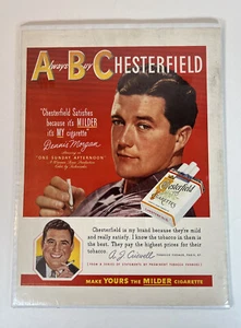 MCM Tabak Dekor Vintage 1949 Chesterfield Zigaretten Druck Werbung Dennis Morgan - Bild 1 von 6