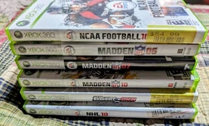 6 Sports Games Xbox 360 - Madden 06, 07, 10; NHL 10; NCAA Football 10; Bball 2K8 - Picture 1 of 22
