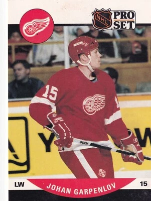1990-91 Pro Set #605 Johan Garpenlov- Detroit Red Wings R/C - Image 1 of 2