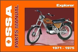 OSSA Parts Manual Explorer MKI & MKII 1971 1972 1973 1974 & 1975 Spares Catalog - Picture 1 of 1