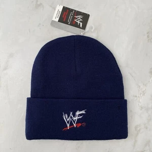 Vintage Official WWF World Wrestling Federation Triple H Navy Blue Beanie Hat - Picture 1 of 6