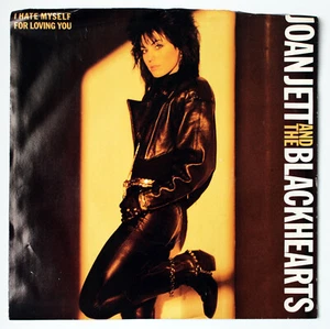JOAN JETT & THE BLACKHEARTS I Hate Myself For Loving You 7" Single 1988 Vinyl - Imagen 1 de 2