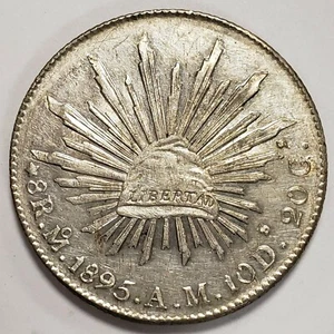 1895 Mo AM Mexico 8 Reales Real - AU+/UNC - KM-377.10 - SKU-F3164 - Picture 1 of 4