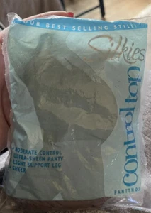 silkies control top pantyhose vintage Beige size medium new - Picture 1 of 3