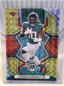 2022 Panini Mosaic Laviska Shenault Red Yellow Fusion / 80 #91 Sp