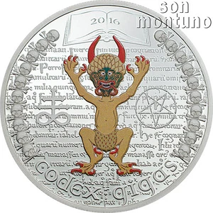 2016 CODEX GIGAS "The Dark Side" 1oz Silbermünze Äquatorialguinea TEUFELSBIBEL - Bild 1 von 4