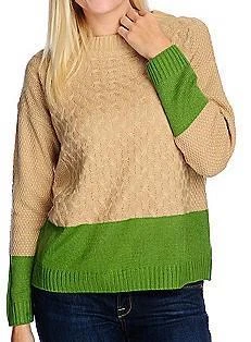 NUEVO OSO Casuals® Suéter Tejido Mixto Hombro Caído Bloque de Color - Talla M Foto 1 de 1