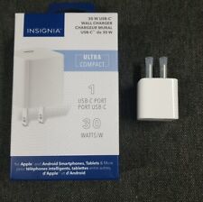 Insignia 30W USB-C PPS Fast Charging Ultra Compact Wall Charger White